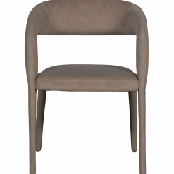 Best WOOOD Arms eetkamerstoel vilt bruin