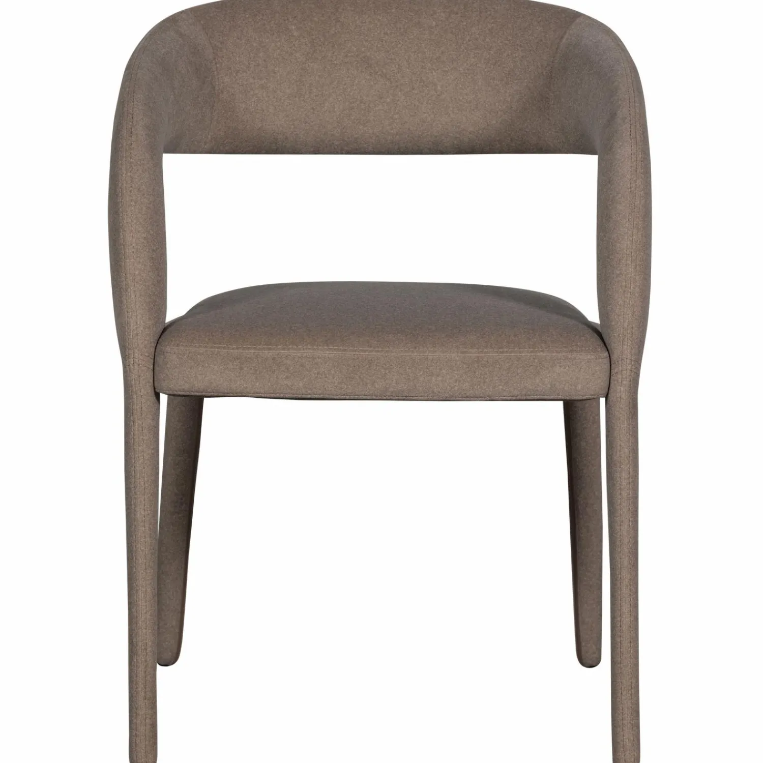 Best WOOOD Arms eetkamerstoel vilt bruin
