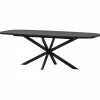 Online WOOOD Arros eettafel uitschuifbaar 180-220x90 cm mdf zwart