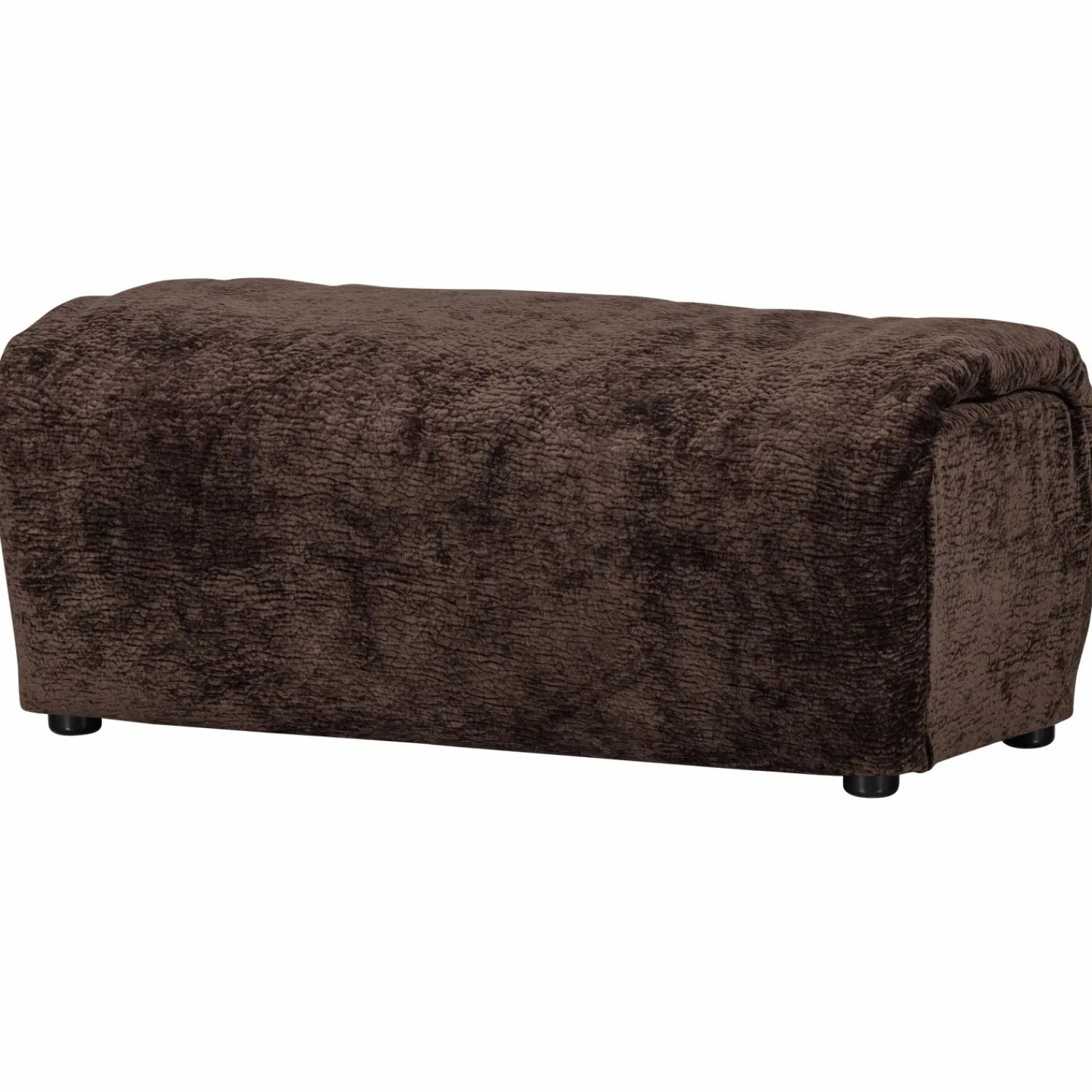 Discount WOOOD Baggy hocker 3D chenille Donkerbruin