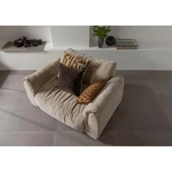 Best WOOOD Baggy loveseat 3D chenille Zand
