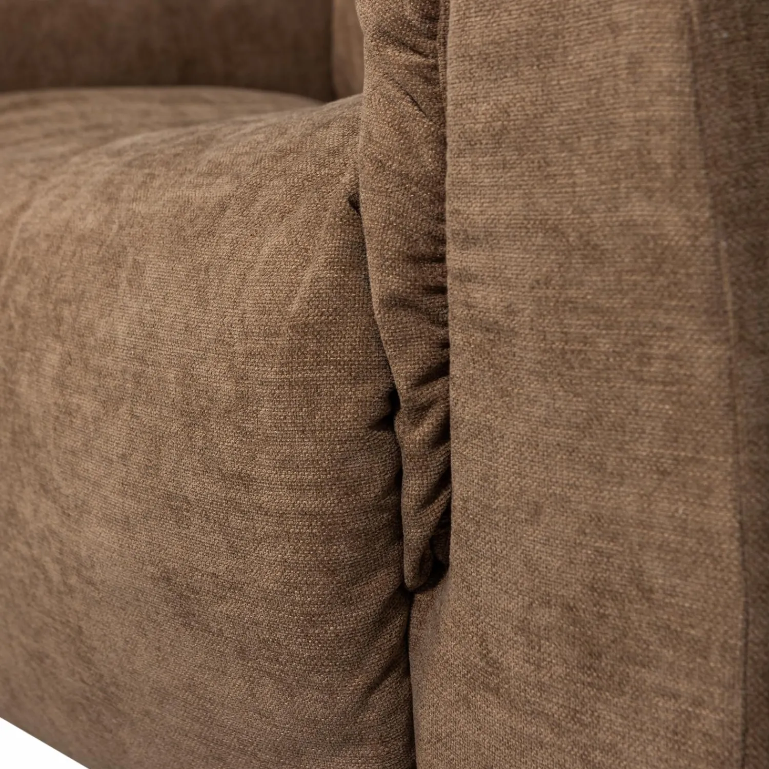 Outlet WOOOD Baggy loveseat geweven chenille Bruin