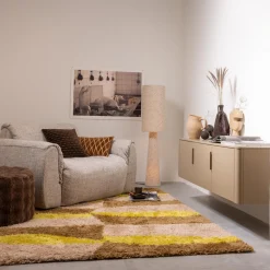 Best WOOOD Baggy loveseat geweven stof Naturel melange