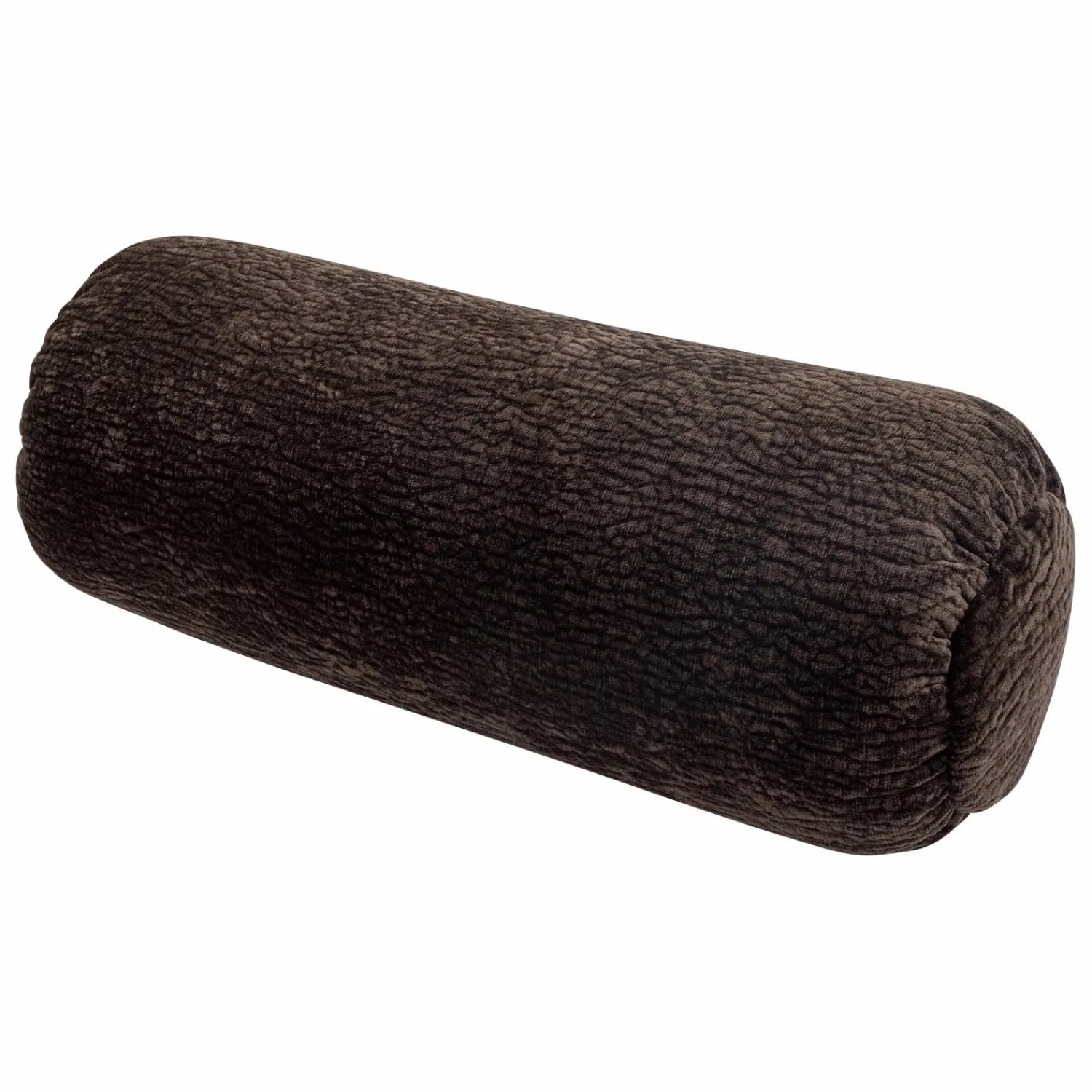WOOOD Baggy rolkussen 50xø23 cm 3D chenille Donkerbruin