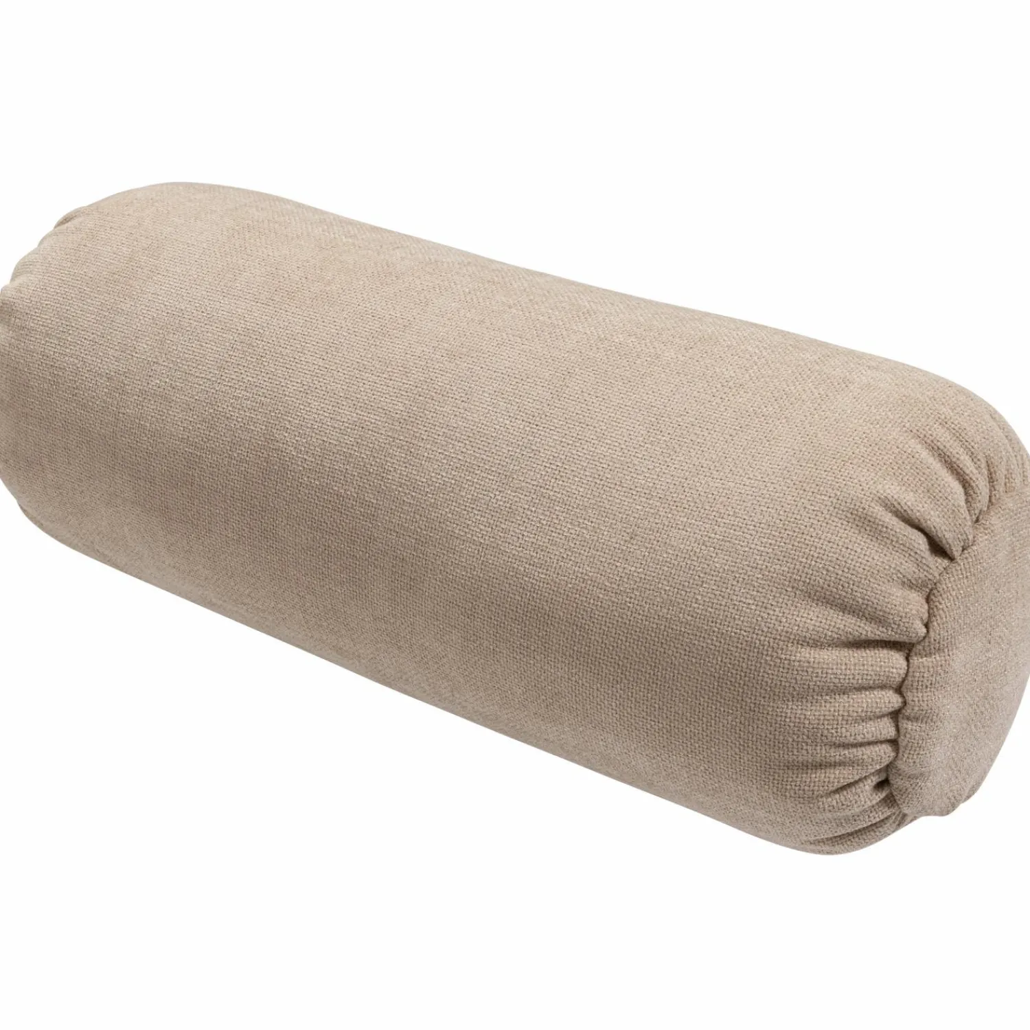 Online WOOOD Baggy rolkussen 50xø23 cm geweven chenille Zand