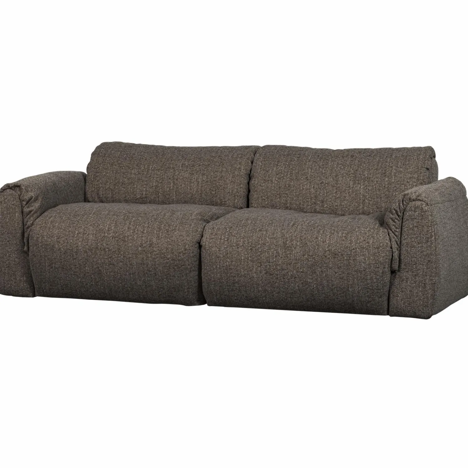 Discount WOOOD Baggy 2-zits bank geweven stof warmgrijs melange Warm grijs melange
