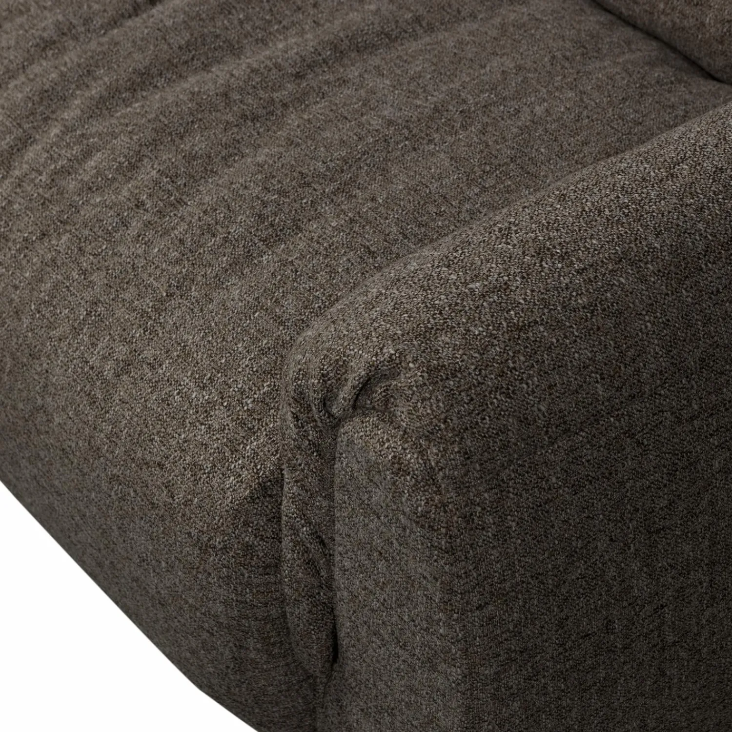 Discount WOOOD Baggy 2-zits bank geweven stof warmgrijs melange Warm grijs melange