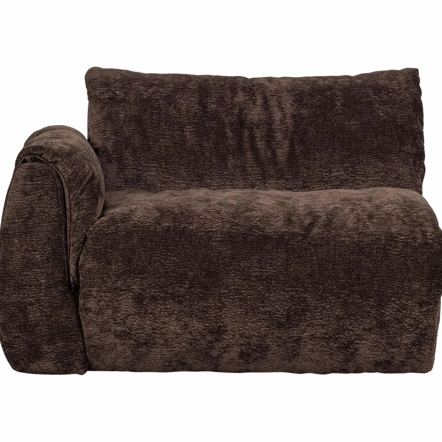 Clearance WOOOD Baggy 1-zits element met arm links 3D chenille Donkerbruin