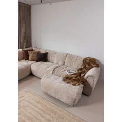 Outlet WOOOD Baggy 1-zits element met arm rechts 3D chenille Zand