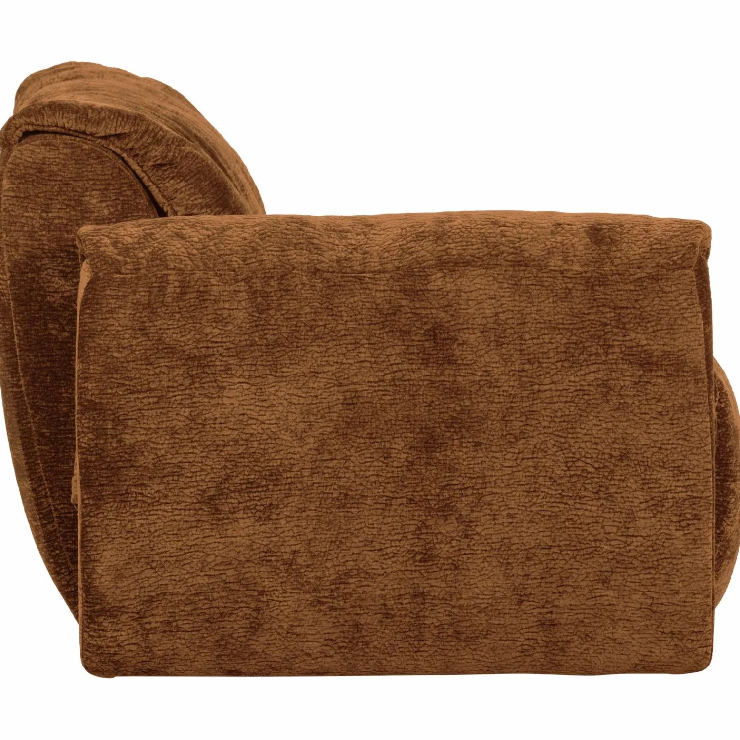 Hot WOOOD Baggy 1-zits element met arm links 3D chenille Middenbruin