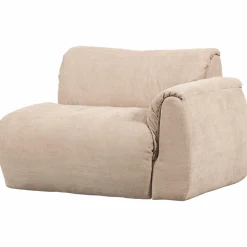 Discount WOOOD Baggy 1-zits element met arm rechts geweven chenille Zand