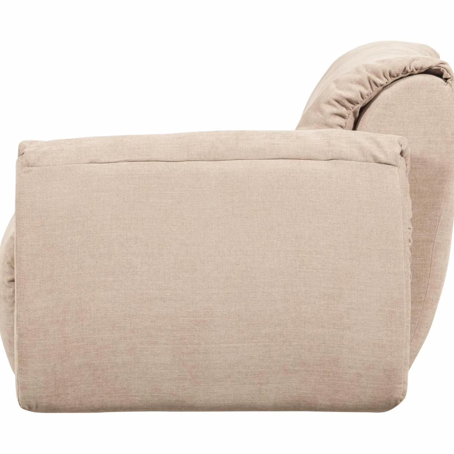 Discount WOOOD Baggy 1-zits element met arm rechts geweven chenille Zand