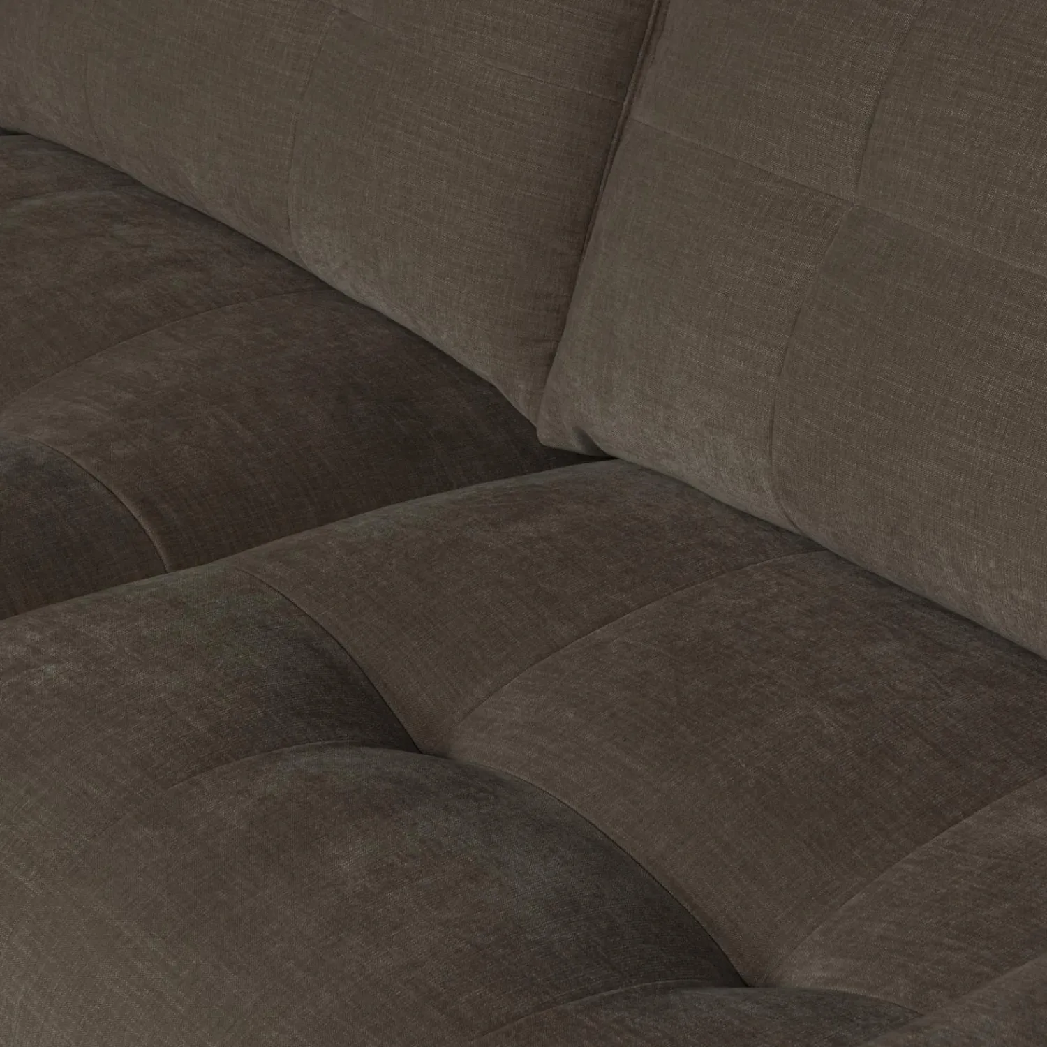 Clearance WOOOD Bar chaise longue geweven stof links Antraciet
