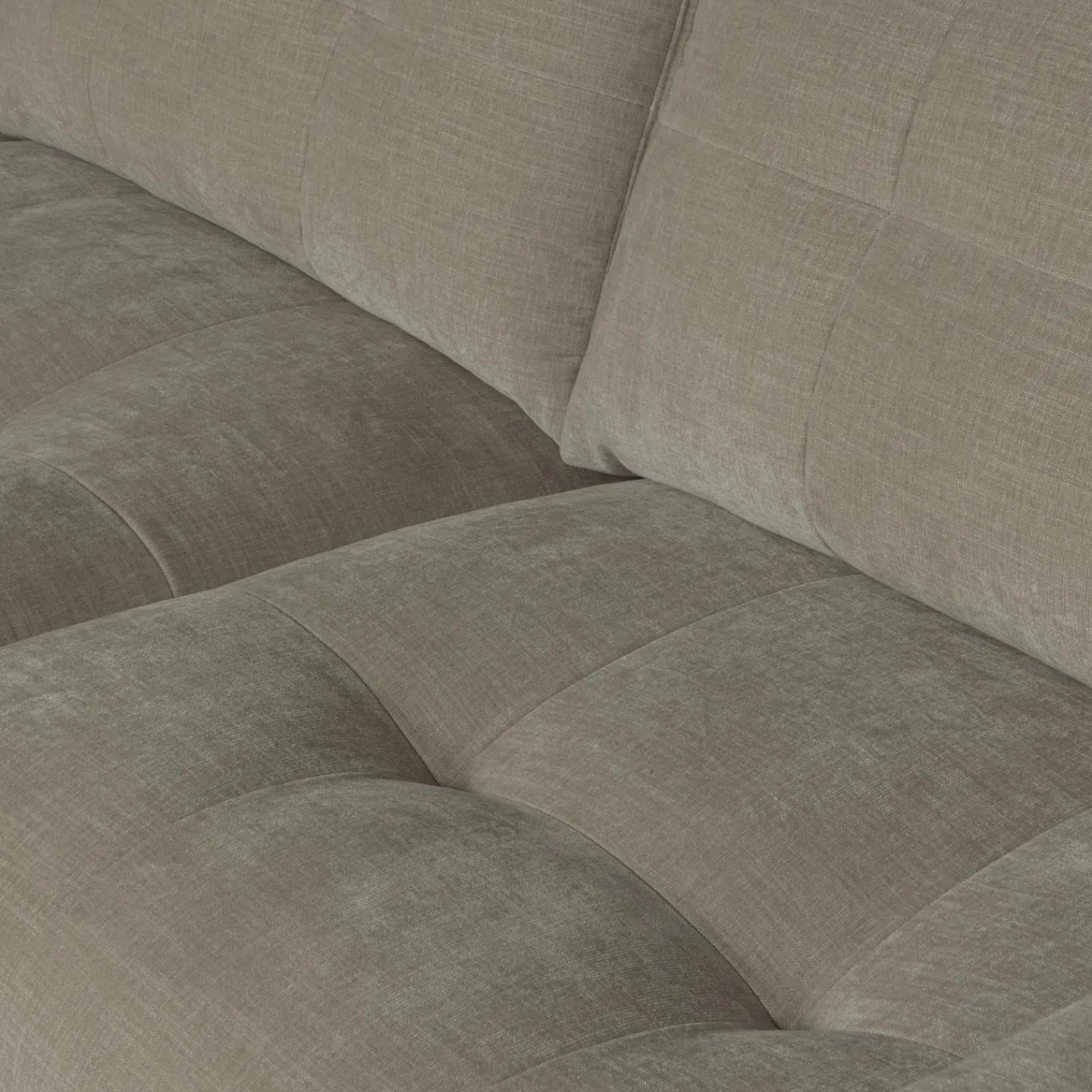 Outlet WOOOD Bar chaise longue geweven stof links Warm grijs