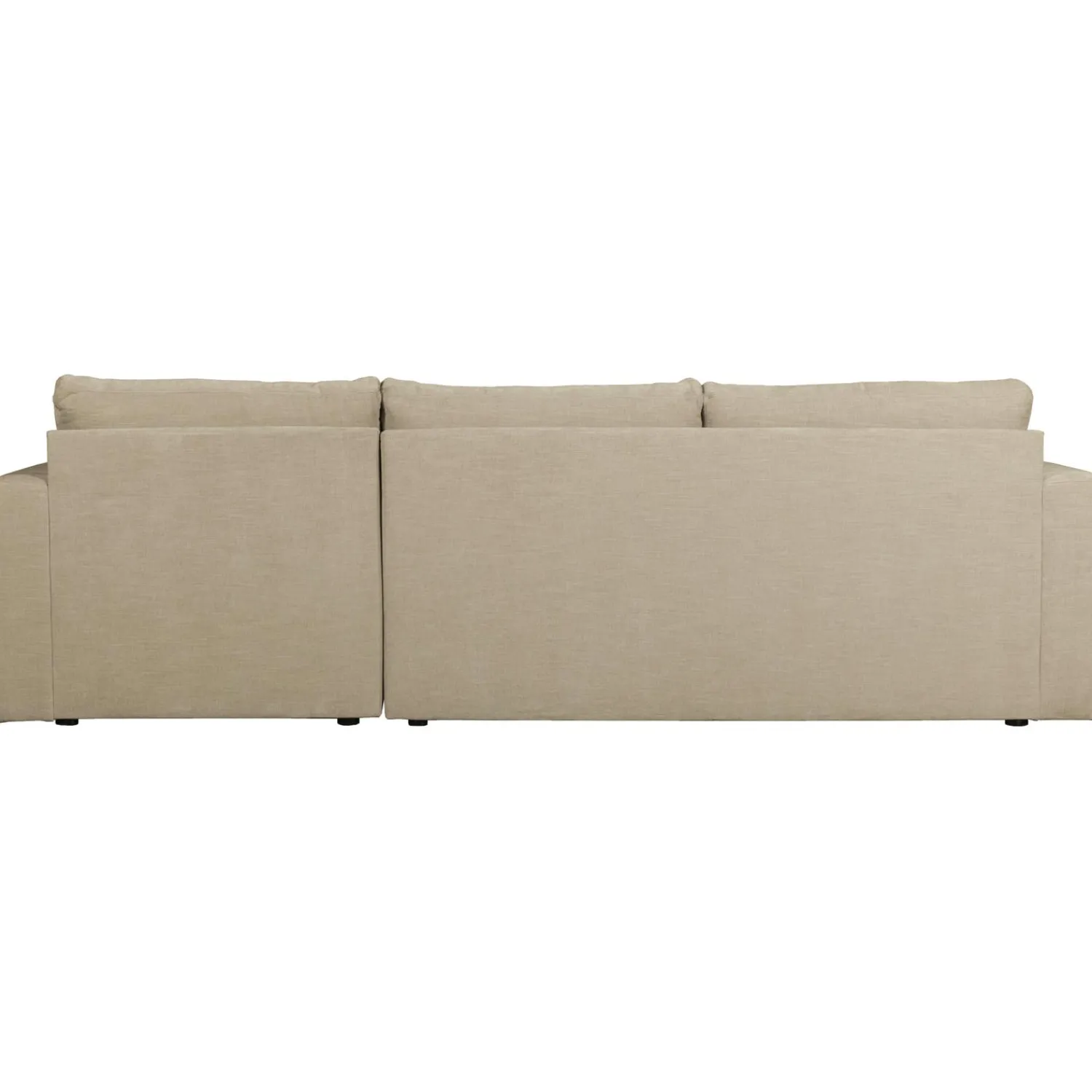 Discount WOOOD Bar chaise longue geweven stof rechts Zand