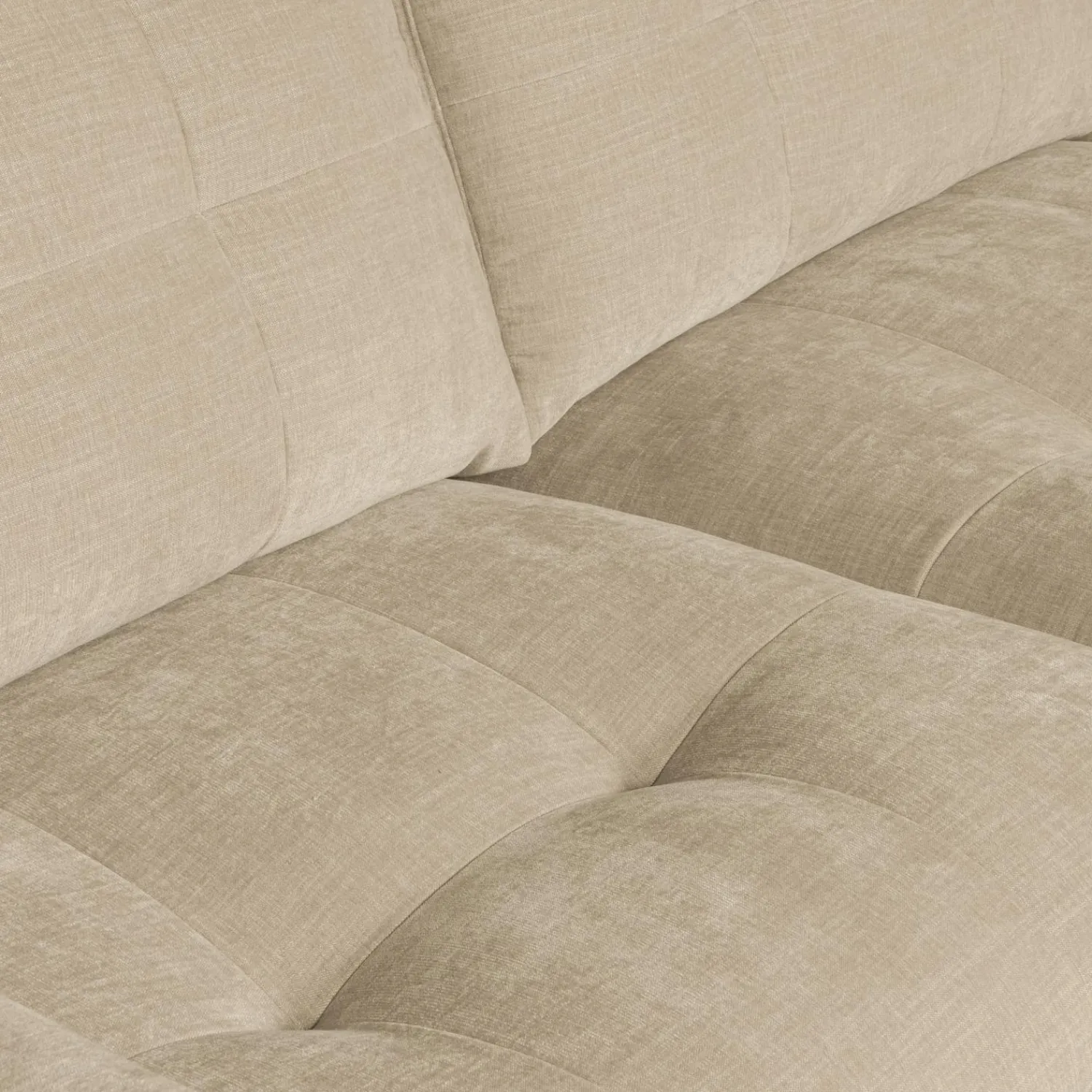 Discount WOOOD Bar chaise longue geweven stof rechts Zand