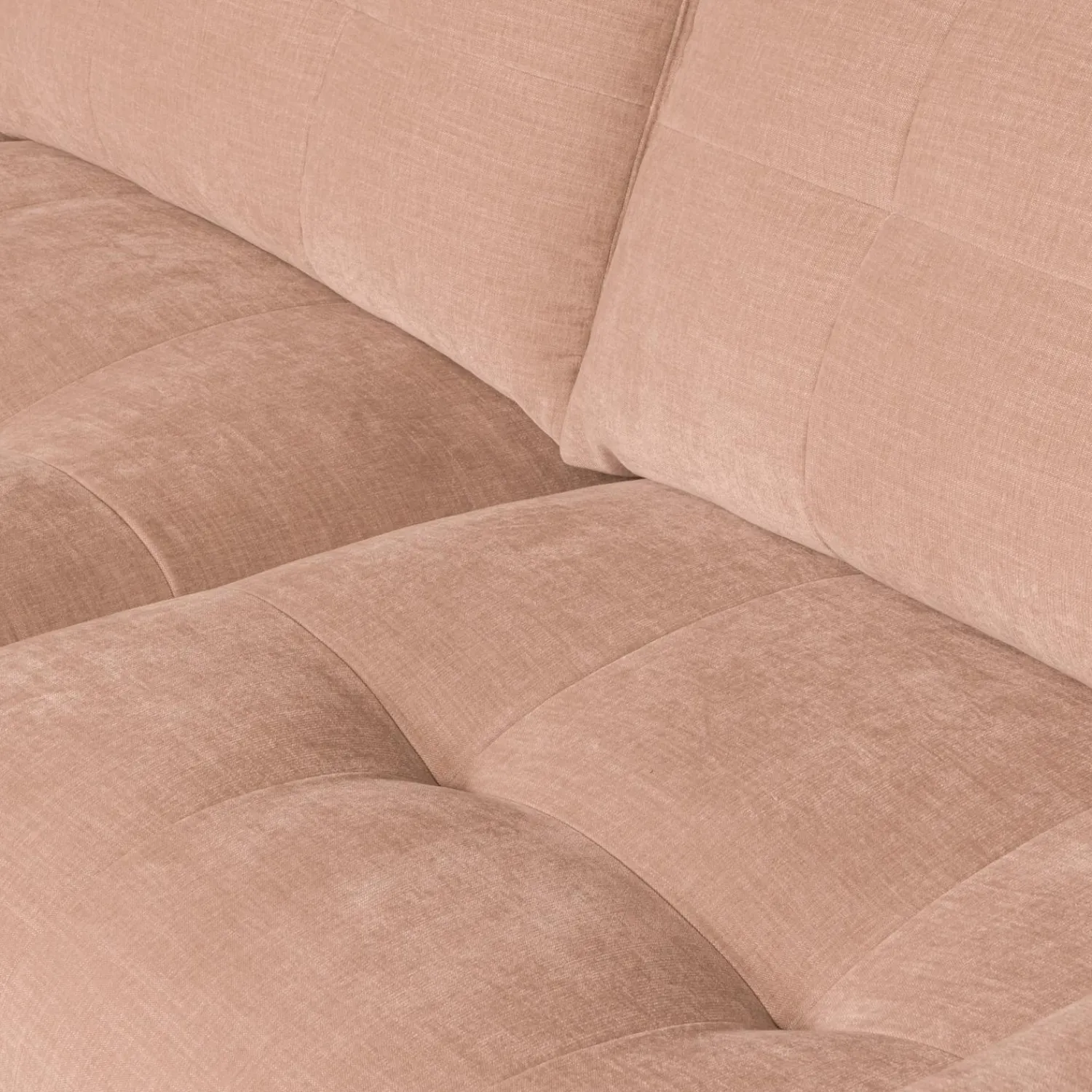 Outlet WOOOD Bar chaise longue geweven stof links Roze