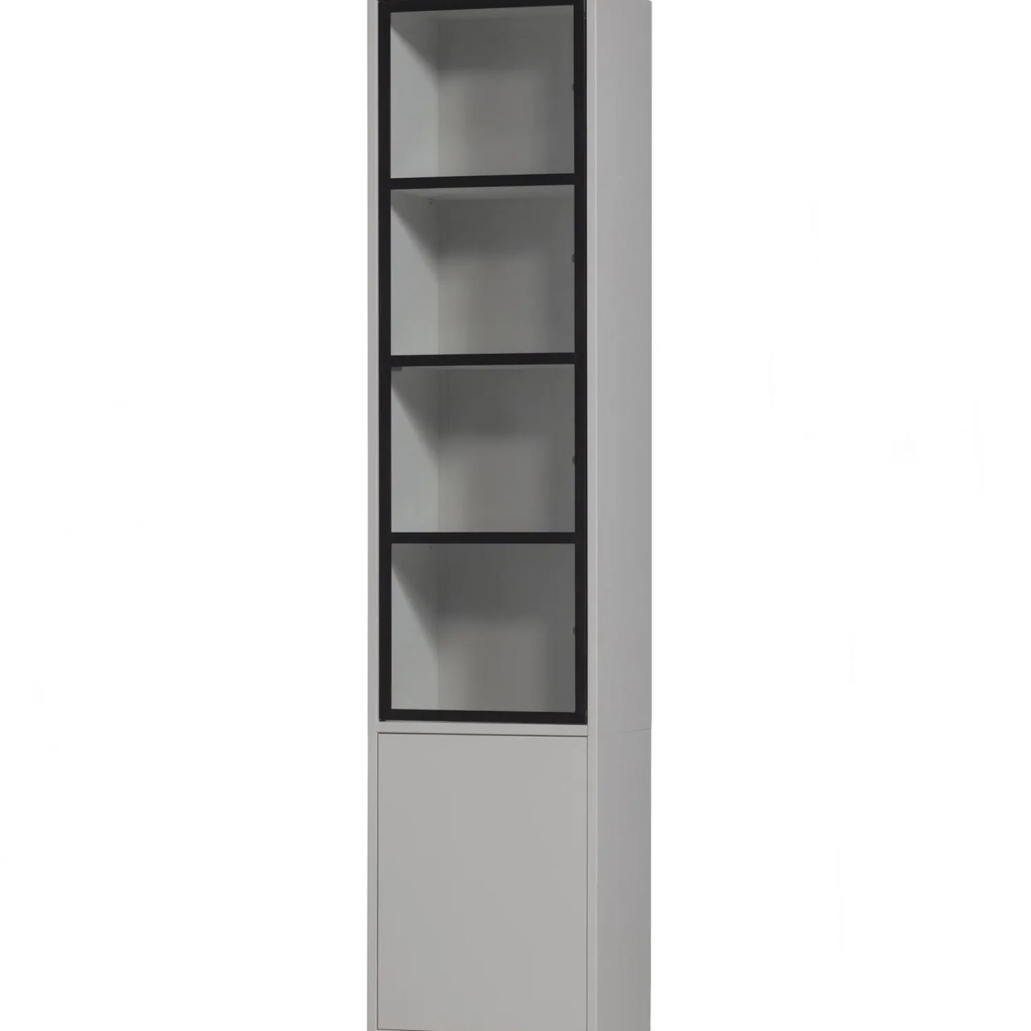 Sale WOOOD Basic 2-deurs vitrinekast grenen mist