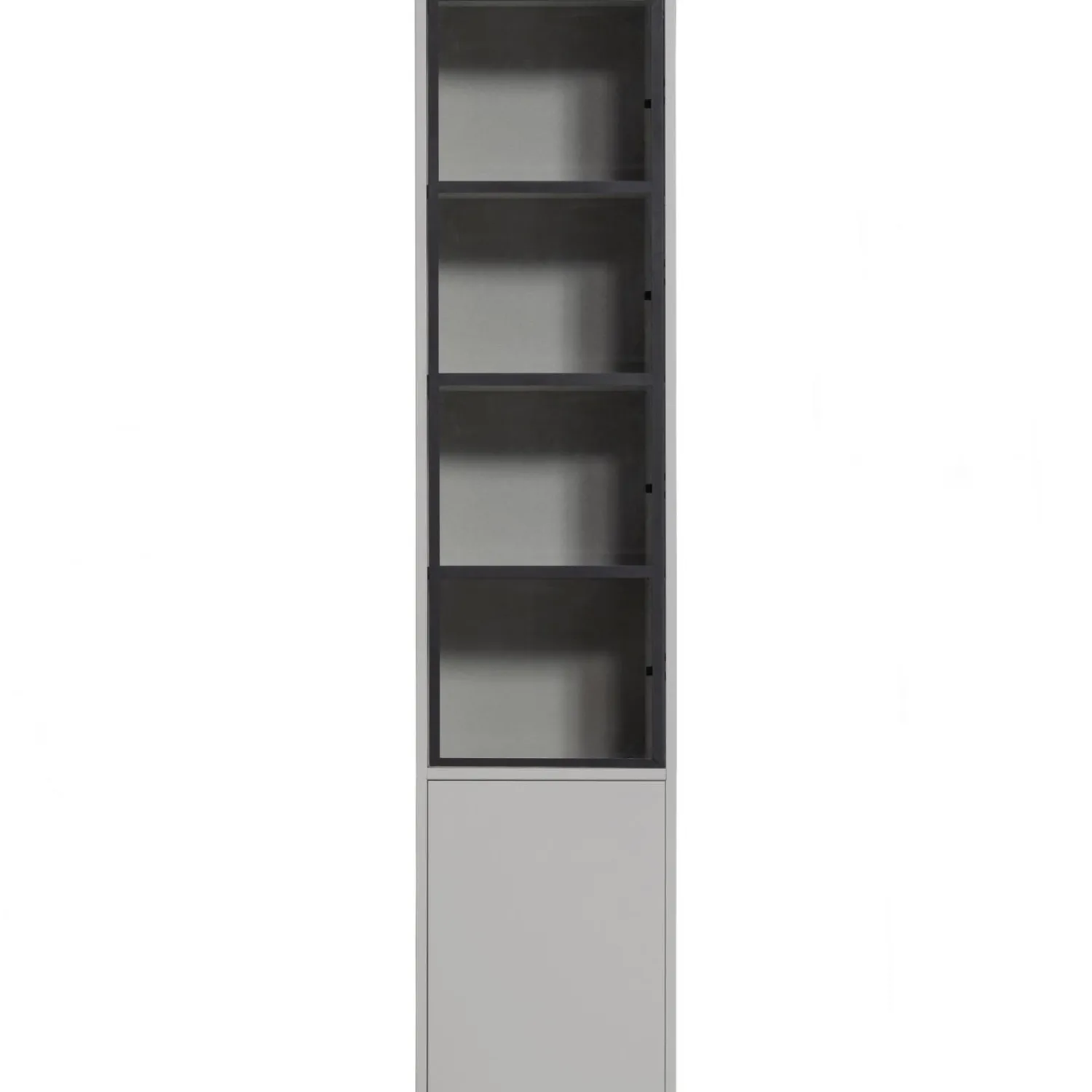 Sale WOOOD Basic 2-deurs vitrinekast grenen mist