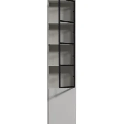 Sale WOOOD Basic 2-deurs vitrinekast grenen mist