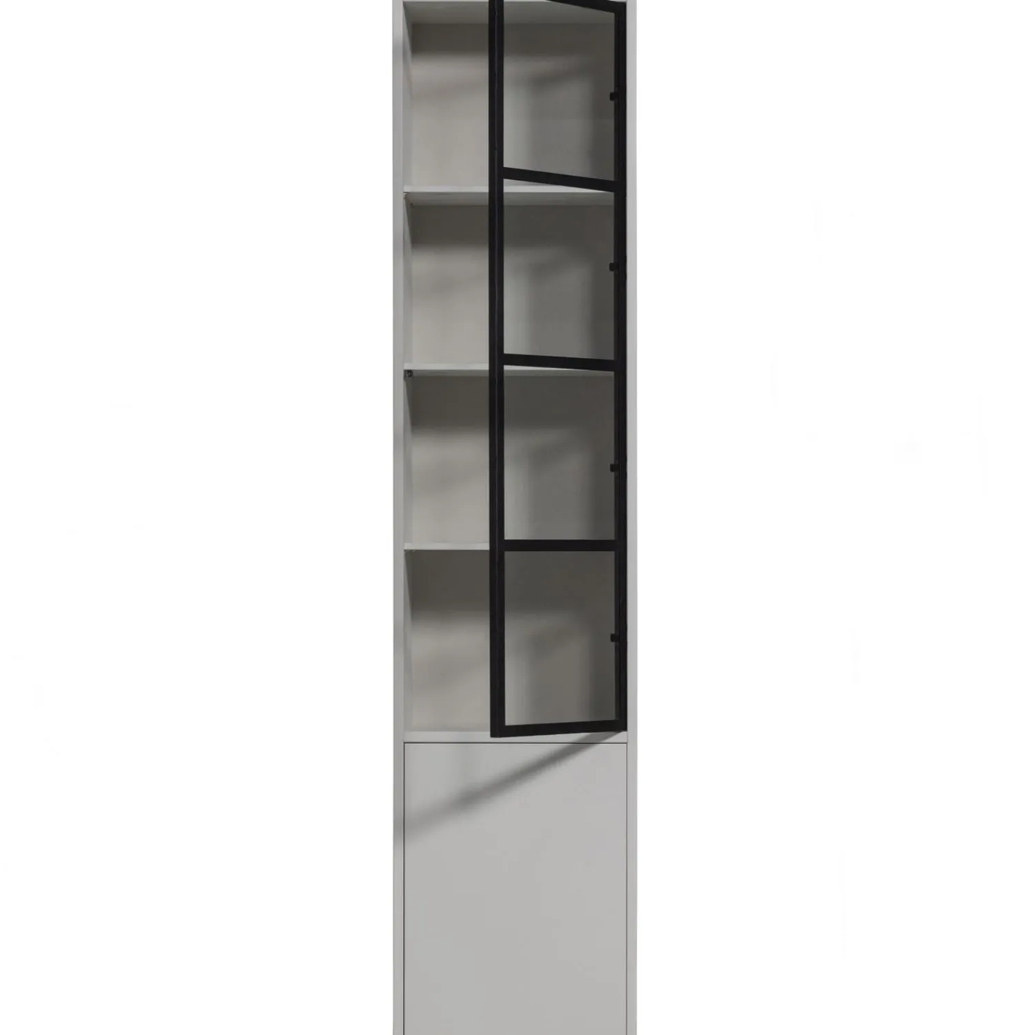 Sale WOOOD Basic 2-deurs vitrinekast grenen mist