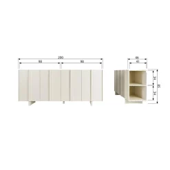 WOOOD Basu dressoir grenen Dust