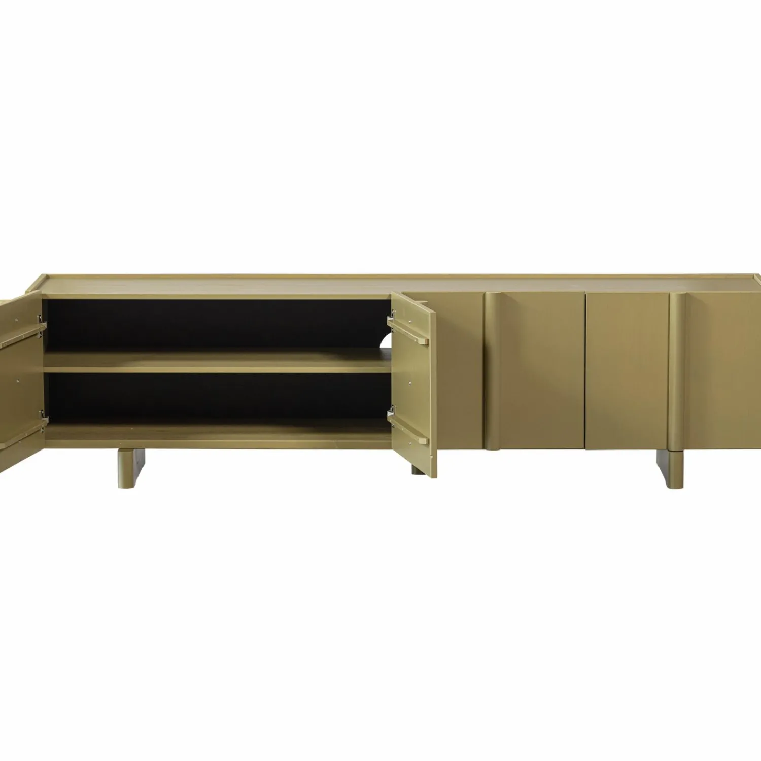 Outlet WOOOD Basu tv meubel 200 cm grenen Moss