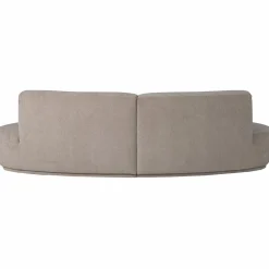 Best WOOOD Batavier half ronde bank 4-zits velvet melange zand Zand melange