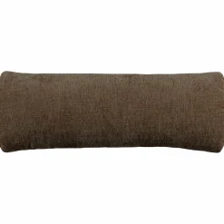 WOOOD Batavier half ronde bank 4-zits velvet melange bruin Bruin melange