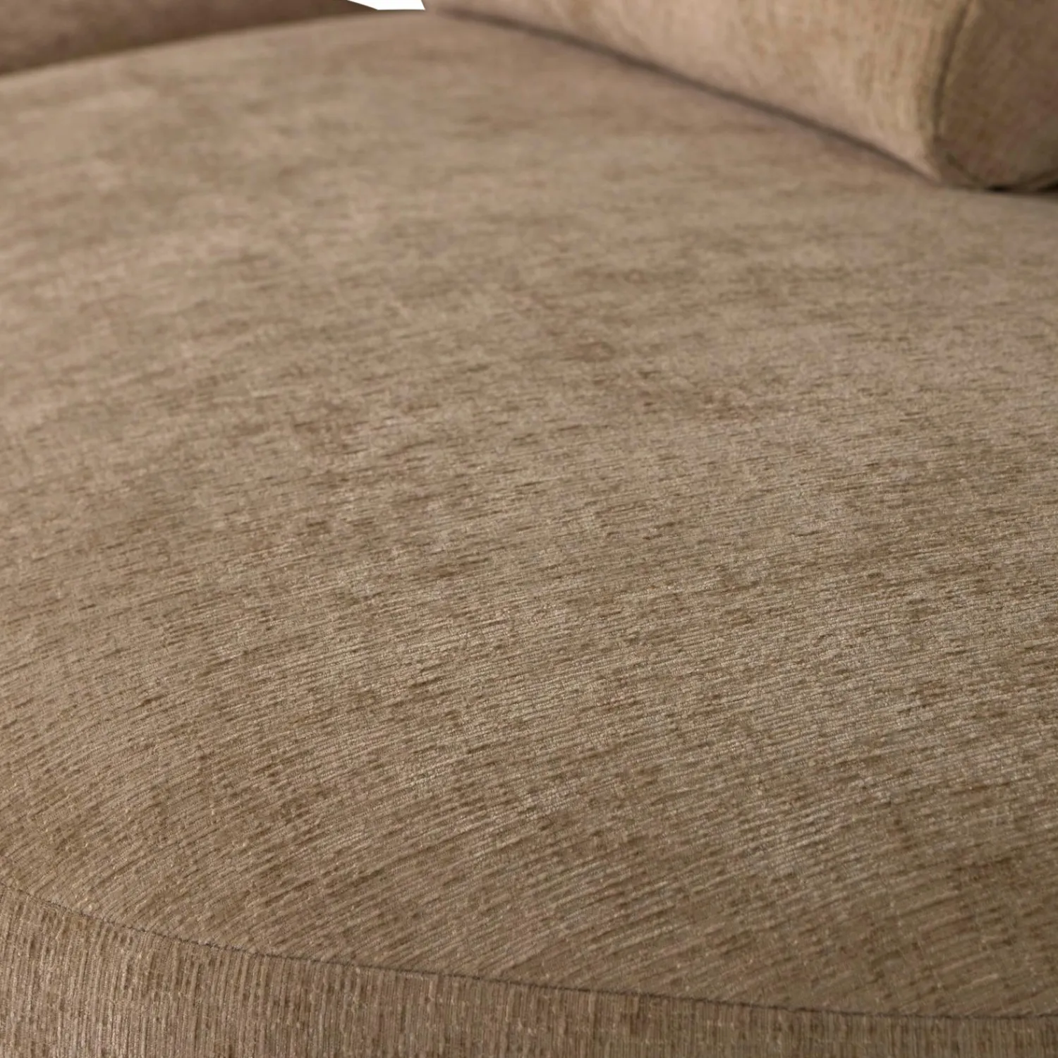 Outlet WOOOD Batavier half ronde bank 4-zits velvet melange lichtbruin Lichtbruin melange