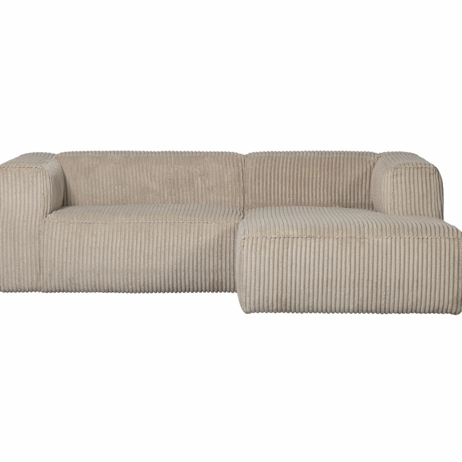 Discount WOOOD Bean chaise longue bank rechts ribstof travertin