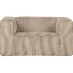 Best WOOOD Bean fauteuil ribstof Travertin