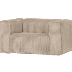 Best WOOOD Bean fauteuil ribstof Travertin