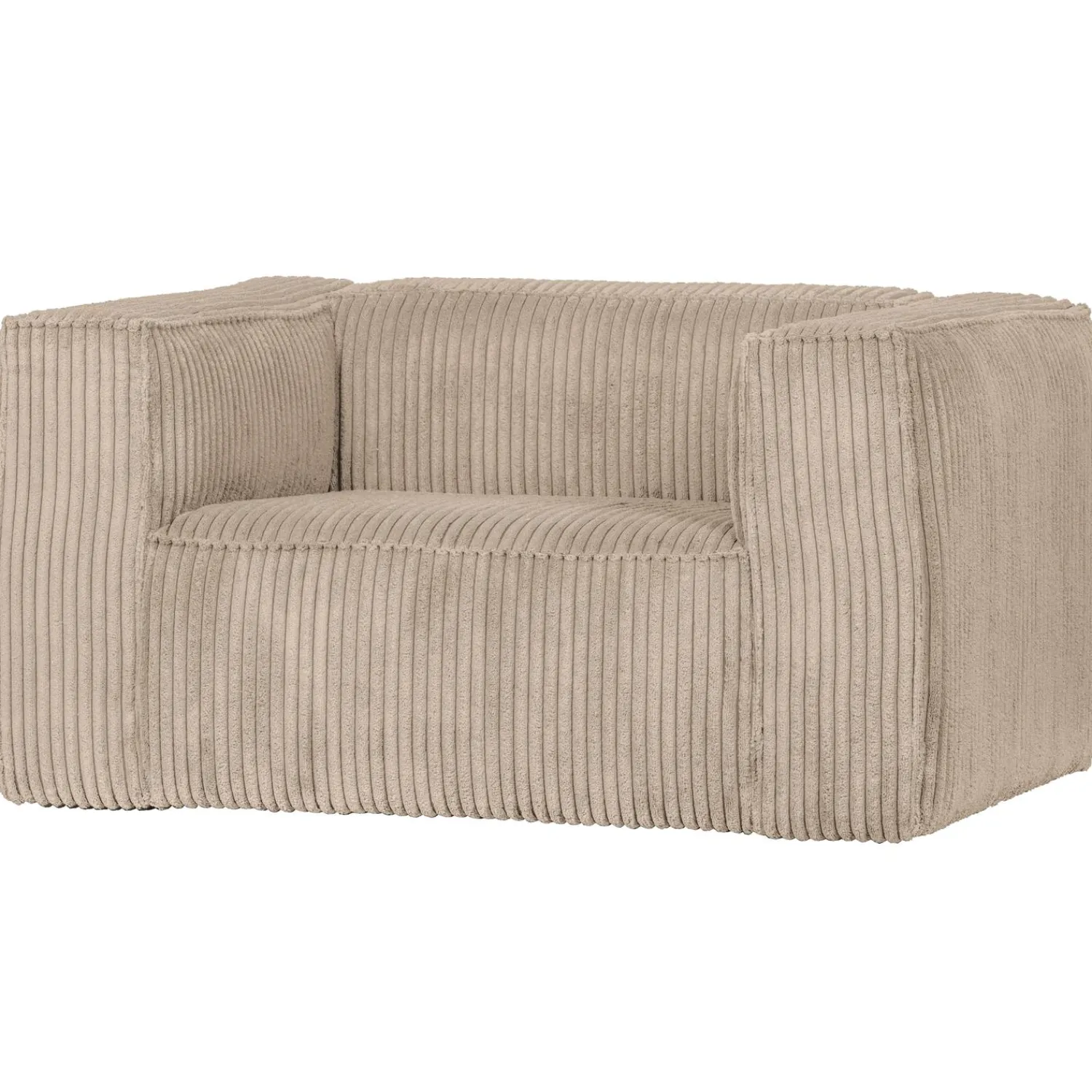 Best WOOOD Bean fauteuil ribstof Travertin