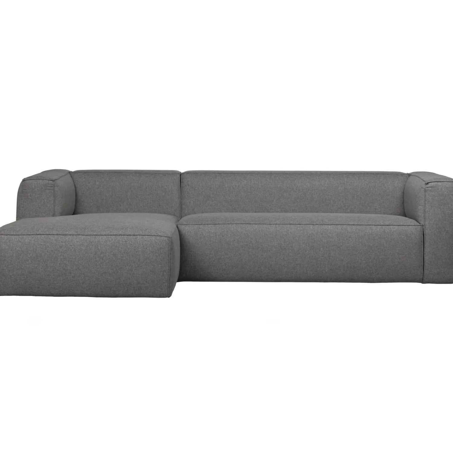 Outlet WOOOD Bean hoekbank links incl. kussens melange Middengrijs