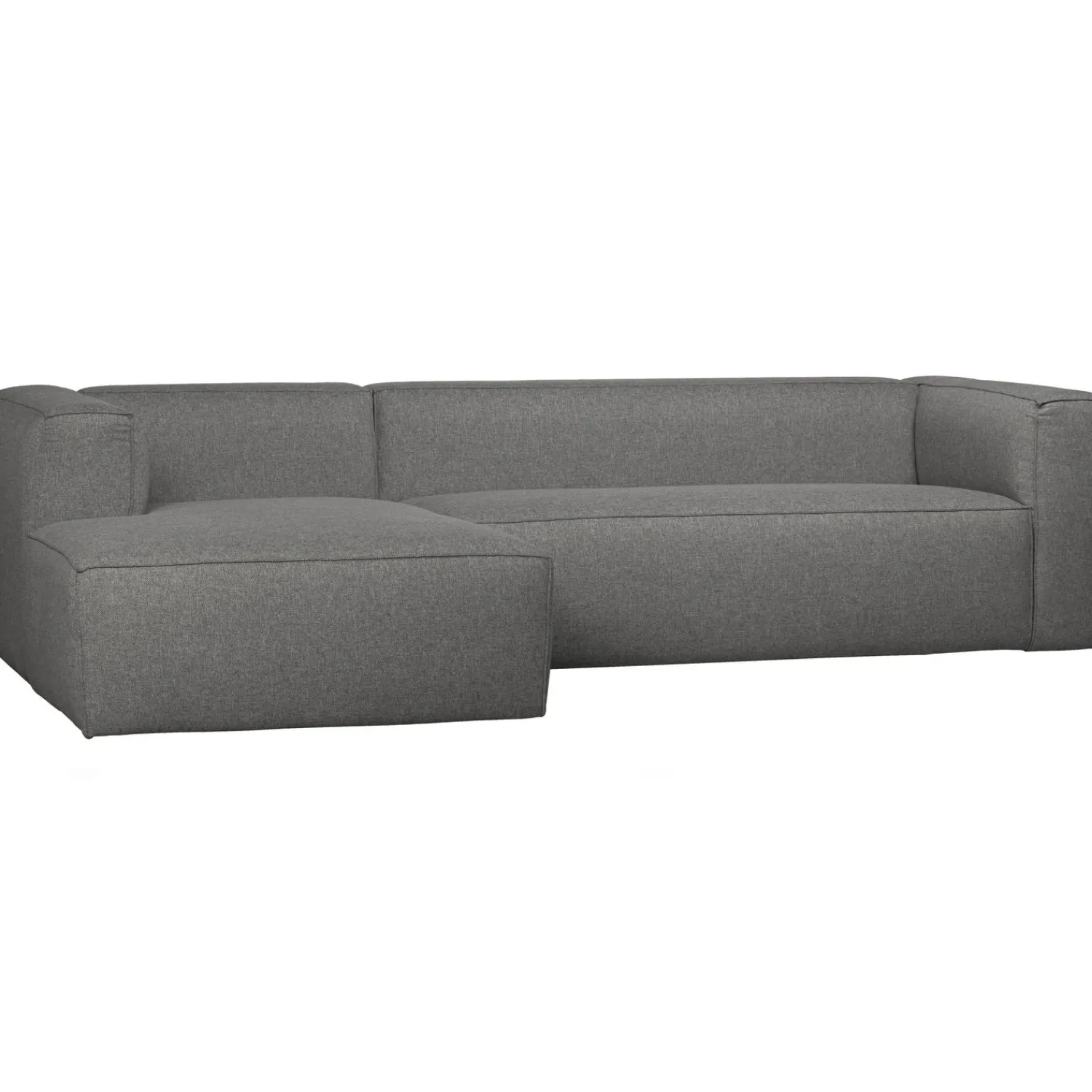 Outlet WOOOD Bean hoekbank links incl. kussens melange Middengrijs