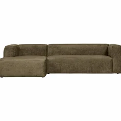 Discount WOOOD Bean hoekbank links structure velvet Moss