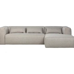 Best WOOOD Bean hoekbank rechts incl. kussens melange Lichtgrijs