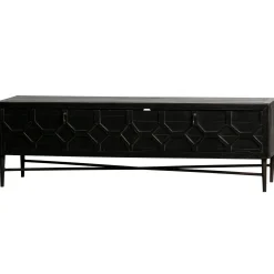 New WOOOD Bequest tv meubel hout zwart 160 cm