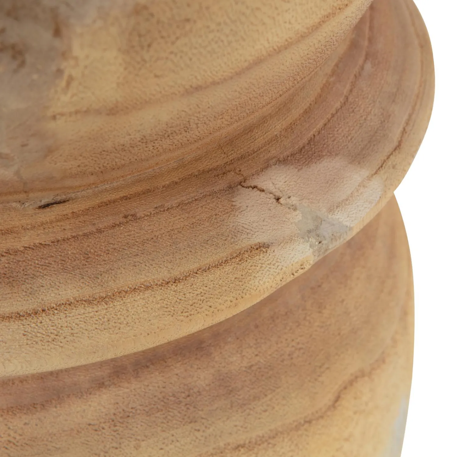 Discount WOOOD Bikkel kruk hout 40xø28 cm Naturel