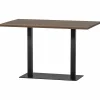 Hot WOOOD Bistro dubbele vierkante buisvoet metaal matzwart 72x80x40 cm