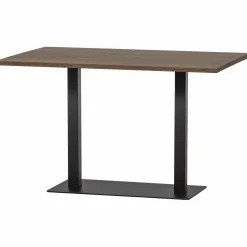 Hot WOOOD Bistro dubbele vierkante buisvoet metaal matzwart 72x80x40 cm