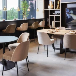 Online WOOOD Bistro trompetvoet metaal matzwart 72xø60 cm