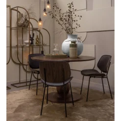 Online WOOOD Blanco eettafel ø120 cm mango Walnoot