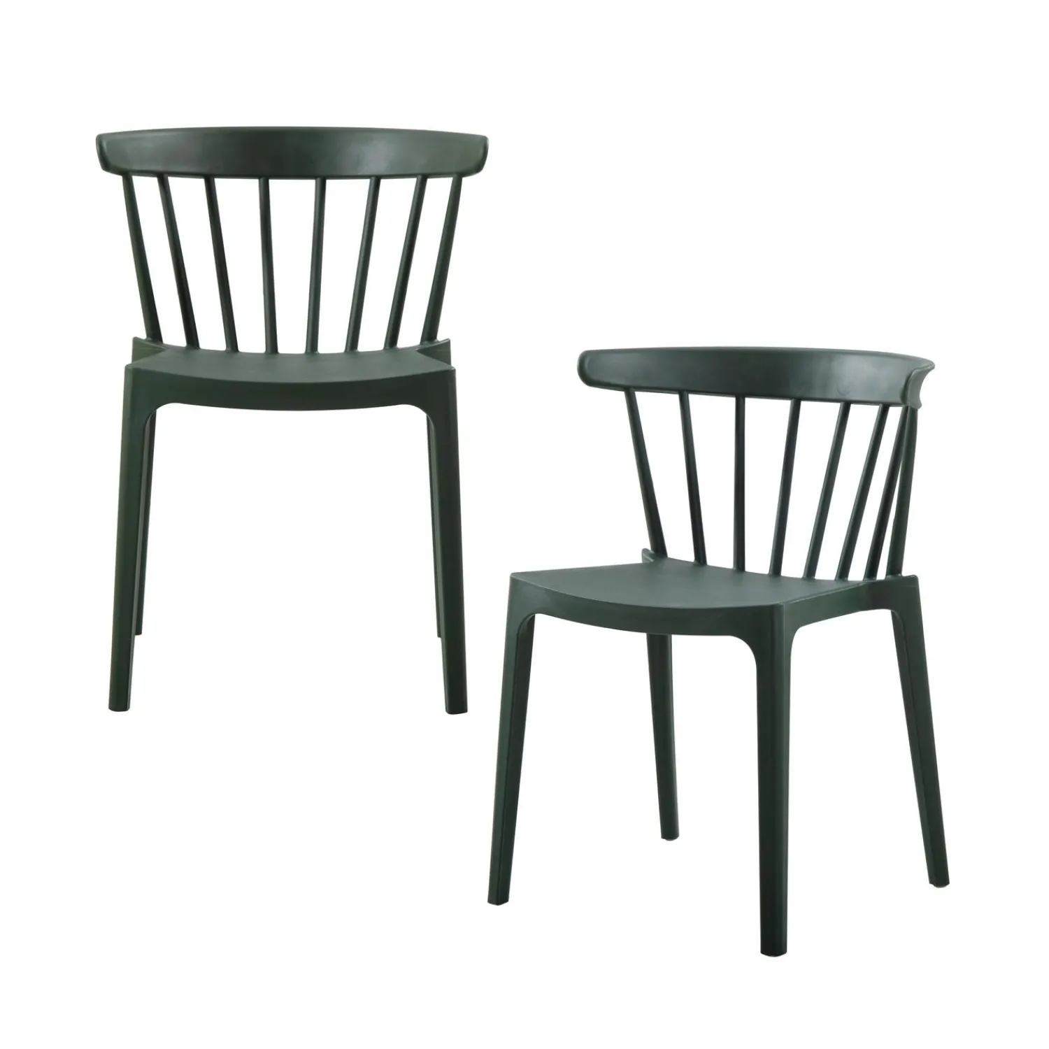 Sale WOOOD Bliss tuinstoel met spijlen kunststof groen Army