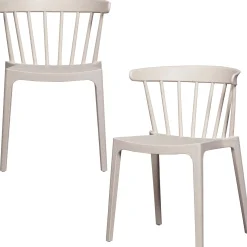Best WOOOD Bliss tuinstoel met spijlen Off white melange