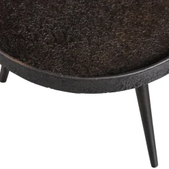 WOOOD Bounds bijzettafel M hout/metaal antique goud 41xø41 cm