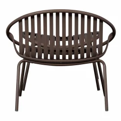 New WOOOD Bruce tuin loungestoel + hocker pp/metaal Paars/bruin