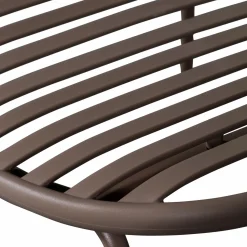 New WOOOD Bruce tuin loungestoel + hocker pp/metaal Paars/bruin