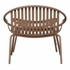Discount WOOOD Bruce tuin loungestoel + hocker PP/metaal Zalmroze